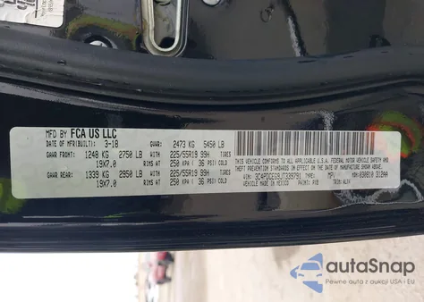 2018 Dodge Journey Gt z USA, uszkodzony, nr VIN 3C4PDCEG9JT339791